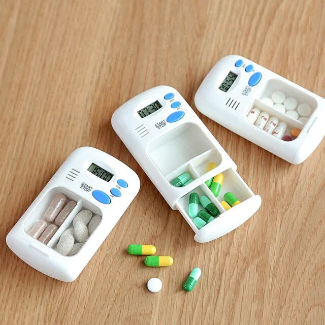 Pill Storage Case With Alarm Timer Clock Stornfield