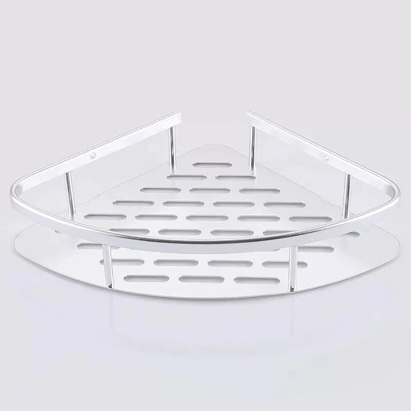 2 Layer Aluminum Steel Corner Bathroom Shelf Stornfield