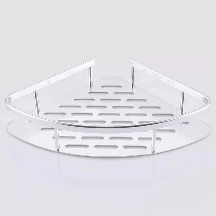 2 Layer Aluminum Steel Corner Bathroom Shelf Stornfield