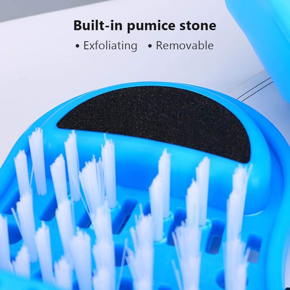 Easy Feet Cleaning Brush Exfoliating Foot Massager Slipper for Unisex Adults, 1 Pc (Blue) Stornfield