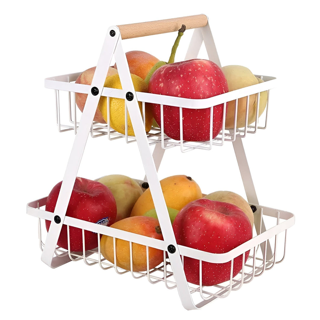 3-tiered fruit basket made of metal – space-saving and decorative | Ideal for kitchen & dining taStornfielde | Stornfield