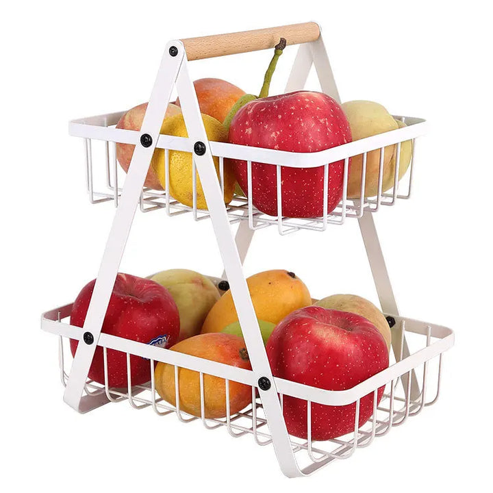 Stacked fruit basket, decorative storage basket for kitchen and dining table | Stornfield