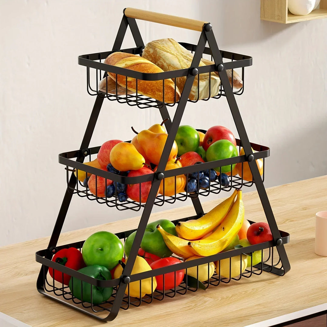 Stacked fruit basket, decorative storage basket for kitchen and dining table | Stornfield