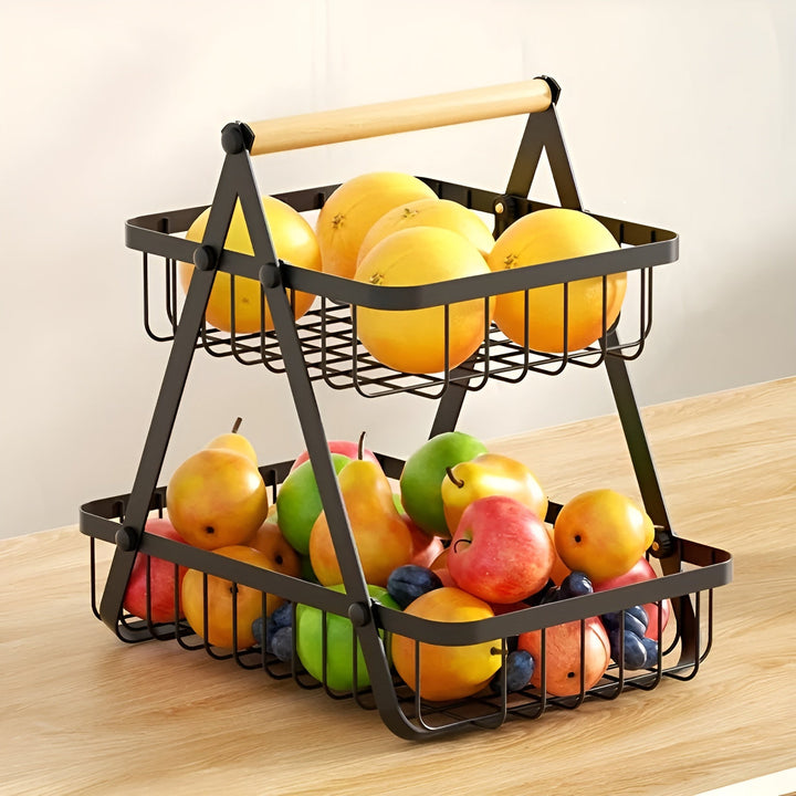 3-tiered fruit basket made of metal – space-saving and decorative | Ideal for kitchen & dining taStornfielde | Stornfield