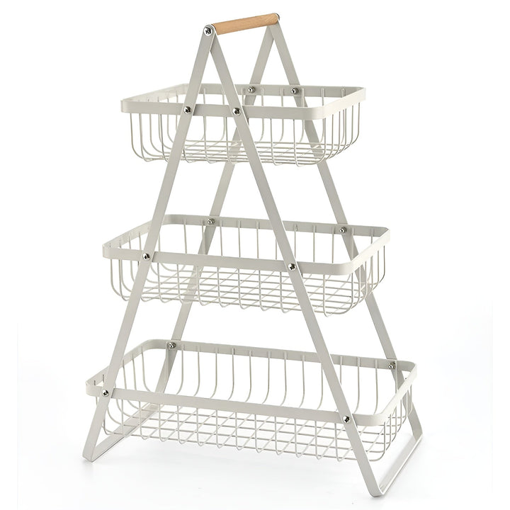 3-tiered fruit basket made of metal – space-saving and decorative | Ideal for kitchen & dining taStornfielde | Stornfield