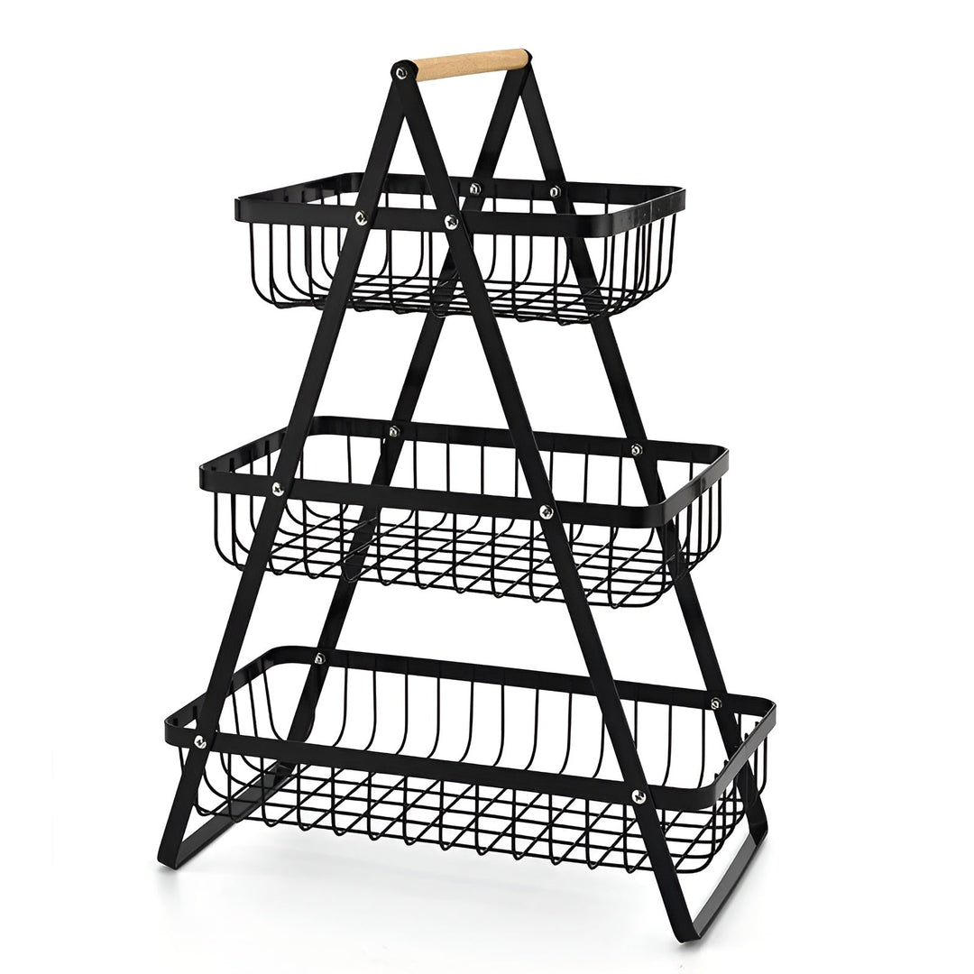3-tiered fruit basket made of metal – space-saving and decorative | Ideal for kitchen & dining taStornfielde | Stornfield