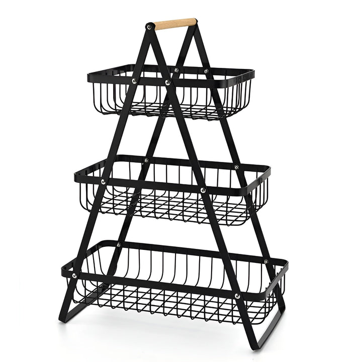3-tiered fruit basket made of metal – space-saving and decorative | Ideal for kitchen & dining taStornfielde | Stornfield