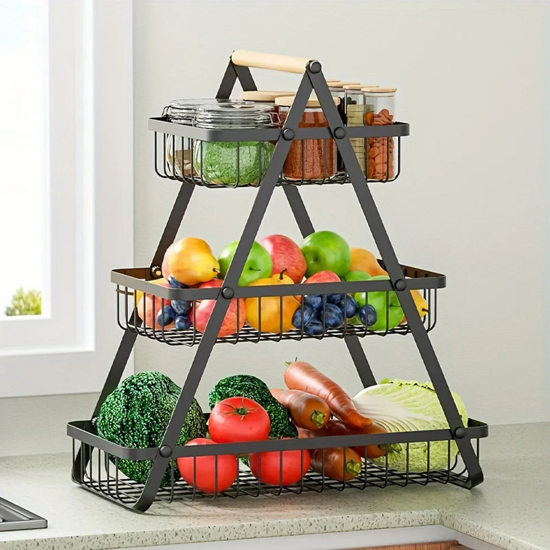 Stacked fruit basket, decorative storage basket for kitchen and dining table | Stornfield