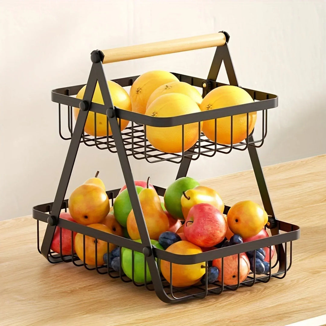 Stacked fruit basket, decorative storage basket for kitchen and dining table | Stornfield