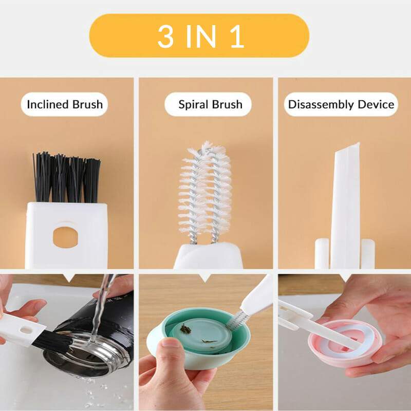 3 in 1 Bottle Cap Detail Brush | Stornfield