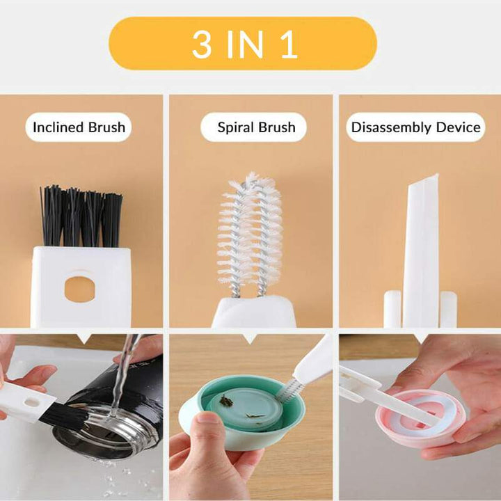 3 in 1 Bottle Cap Detail Brush | Stornfield