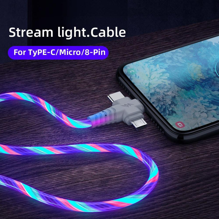 3 in 1 LED Flowing Charging Cable | Stornfield