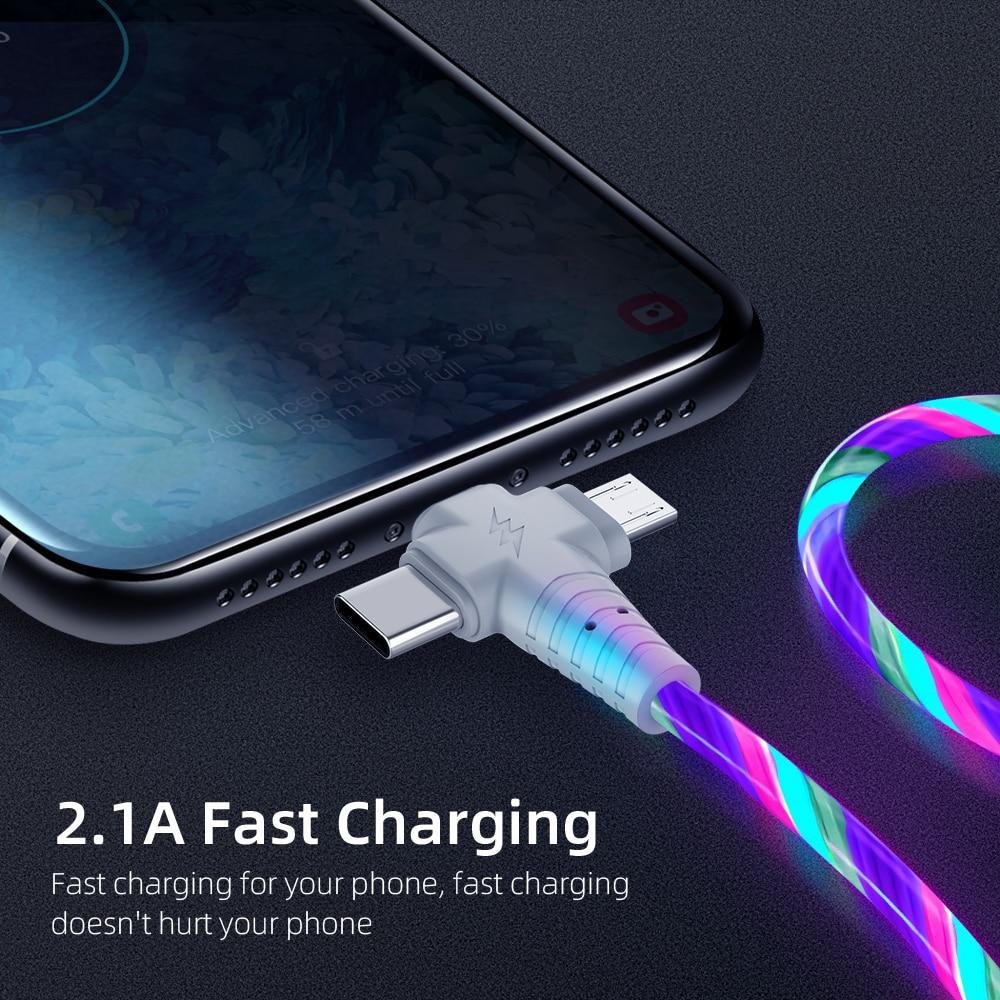 3 in 1 LED Flowing Charging Cable | Stornfield