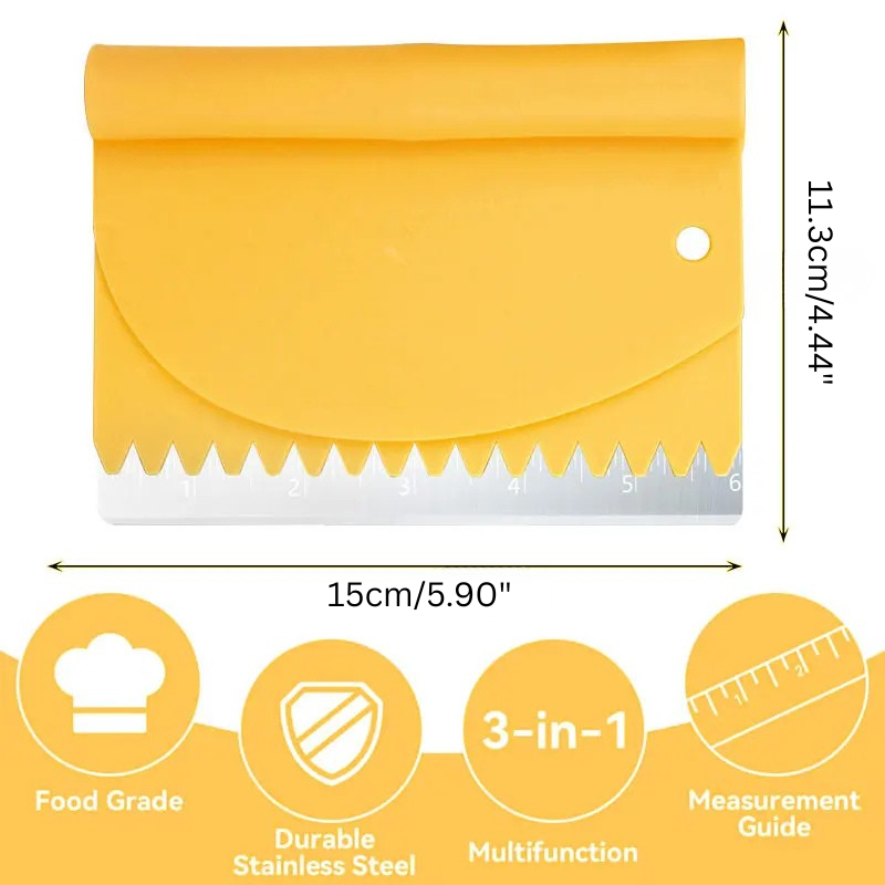 3-in-1 Stainless Steel Pastry Scraper Set | Stornfield
