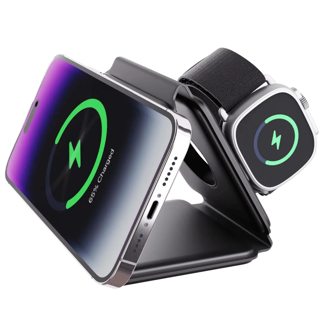 TriCharge Fold – 3-in-1 foldable wireless charging station | Stornfield