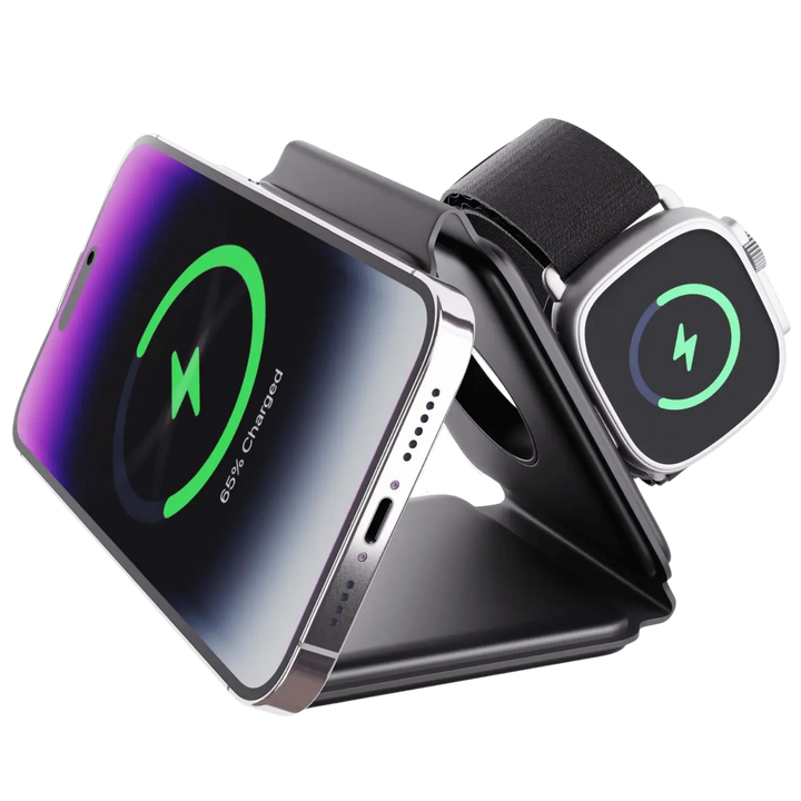 TriCharge Fold – 3-in-1 foldable wireless charging station | Stornfield