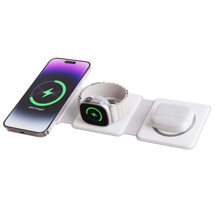 TriCharge Fold – 3-in-1 foldable wireless charging station | Stornfield
