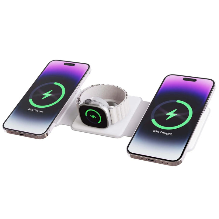 TriCharge Fold – 3-in-1 foldable wireless charging station | Stornfield