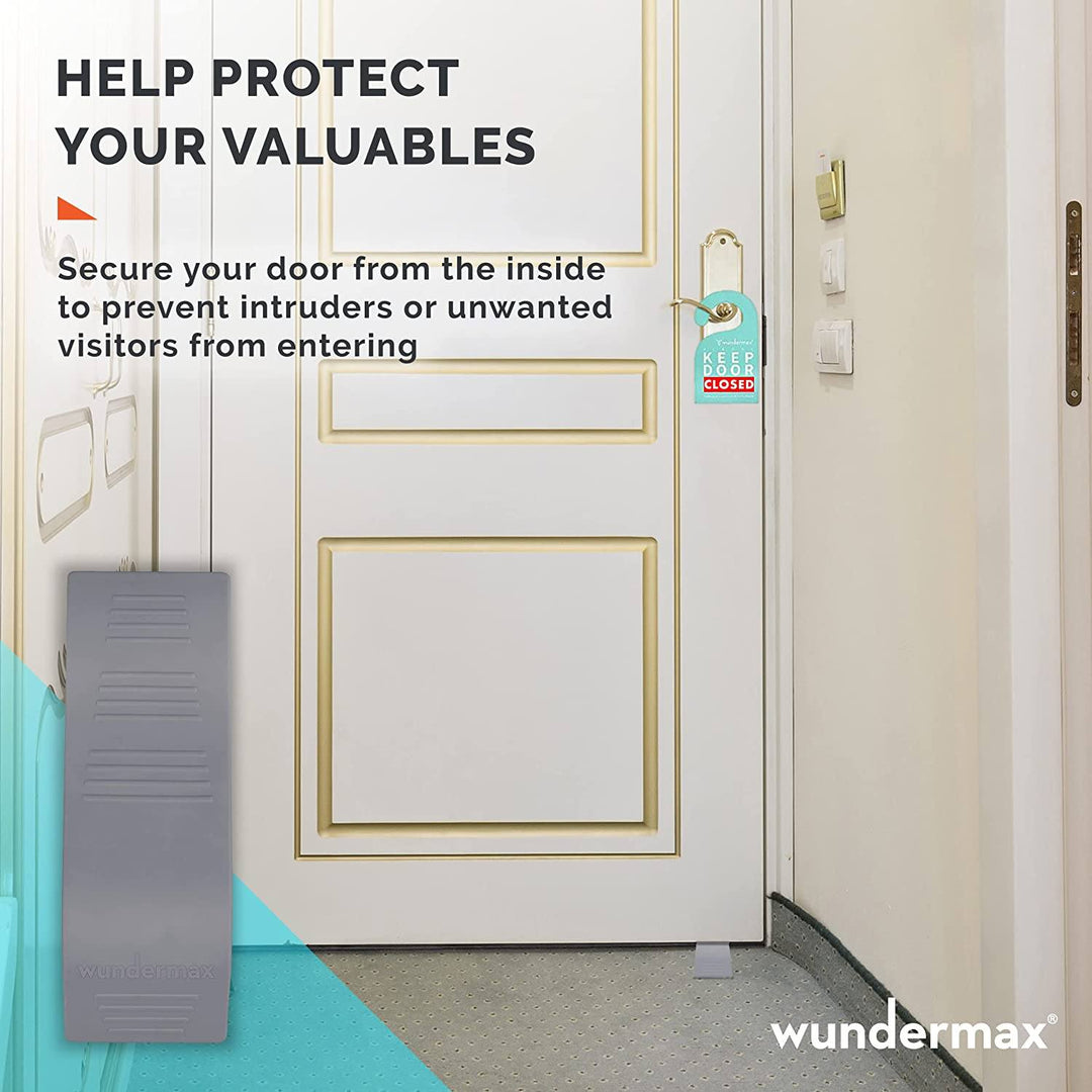 Stornfield | 3-Pack: Wundermax Rubber Door Stopper Security Wedge