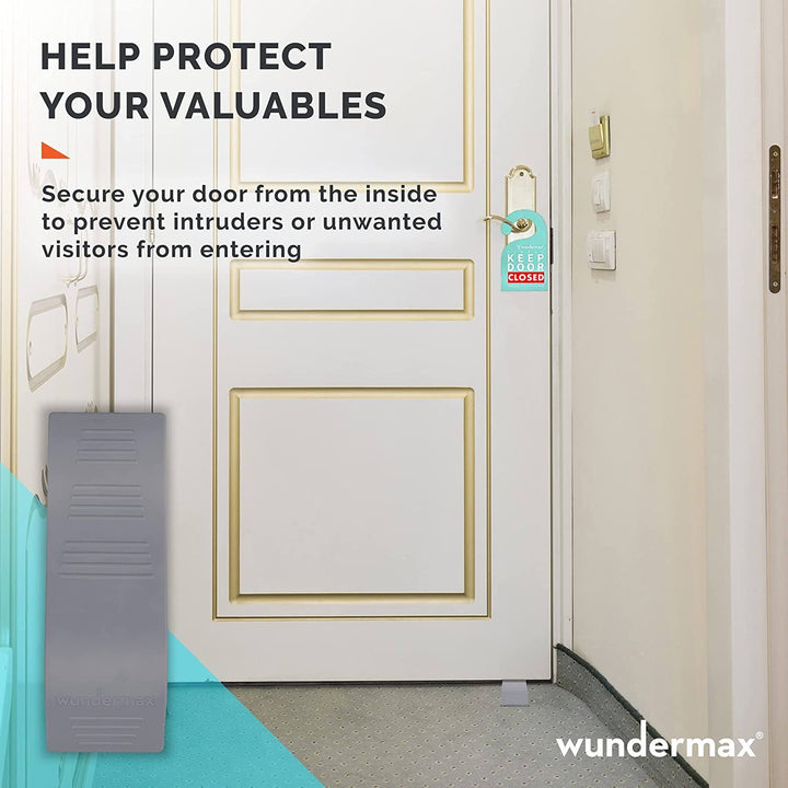 Stornfield | 3-Pack: Wundermax Rubber Door Stopper Security Wedge