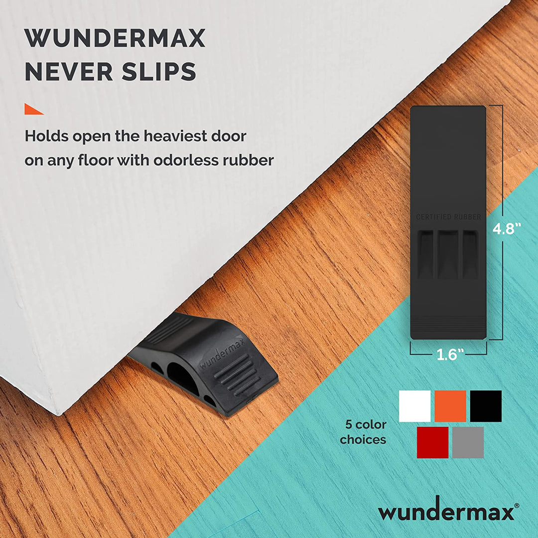 Stornfield | 3-Pack: Wundermax Rubber Door Stopper Security Wedge