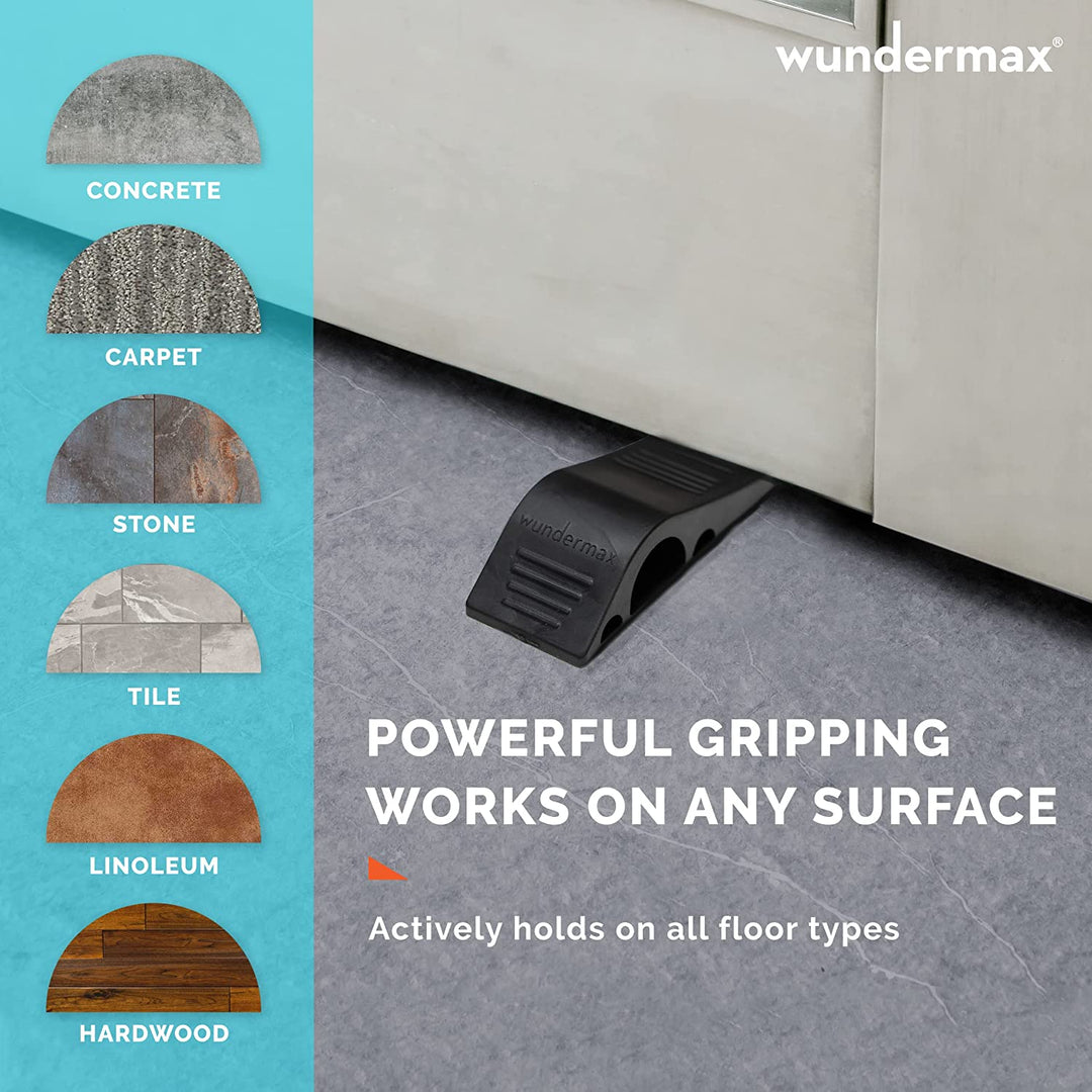 Stornfield | 3-Pack: Wundermax Rubber Door Stopper Security Wedge