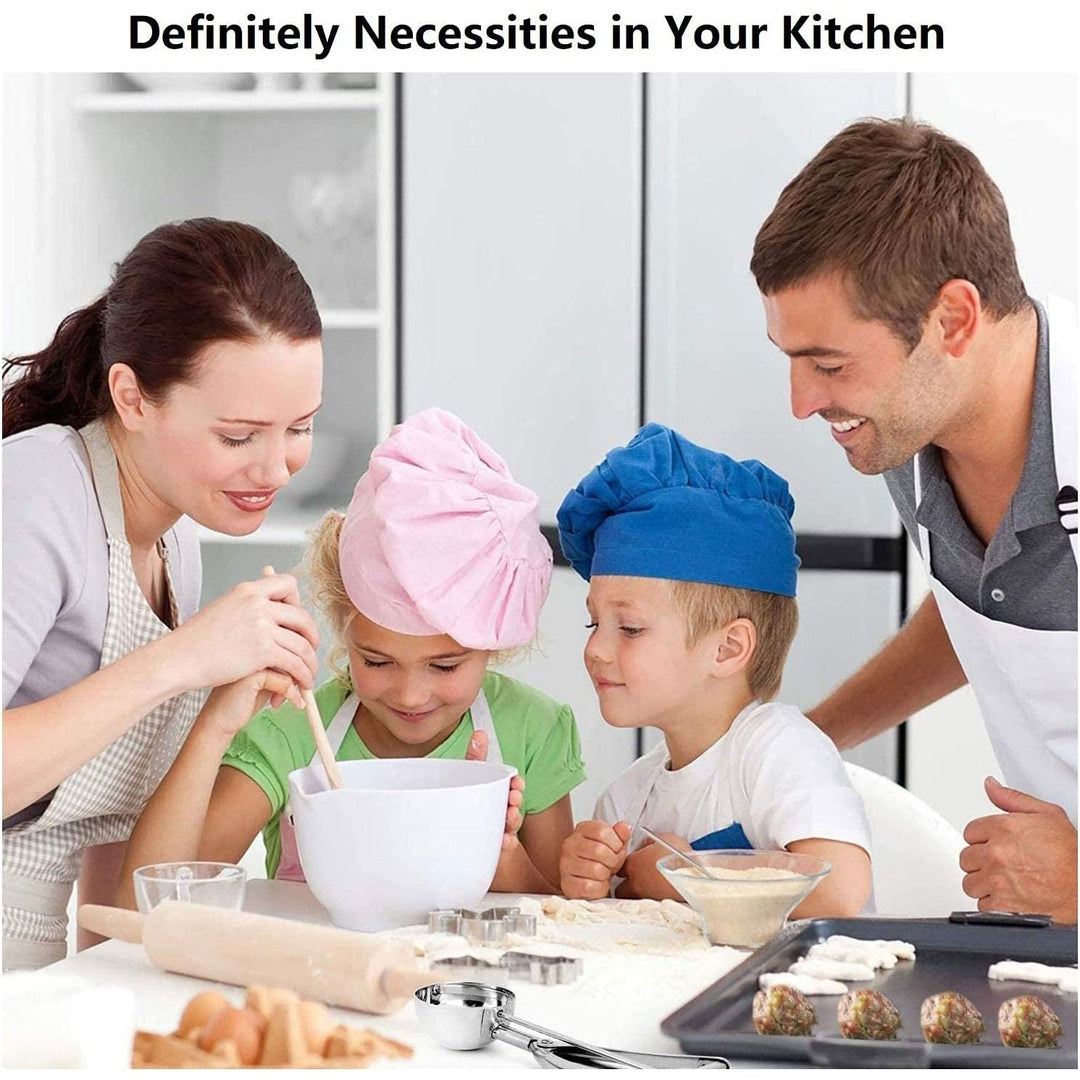 Stornfield | 3-piece stainless steel cookie scoop set with trigger