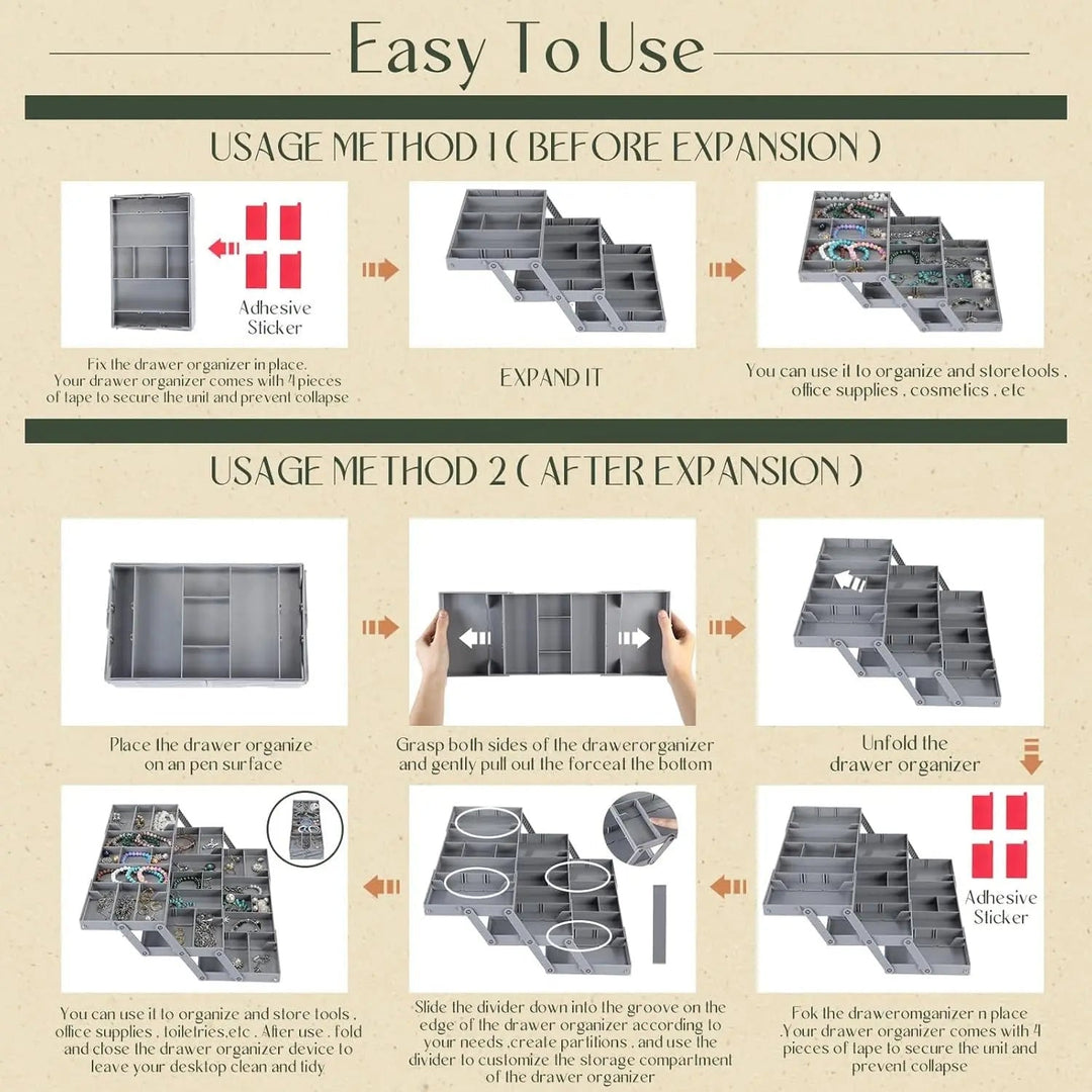 Stornfield | 3-tier Smart Drawer Organizer – Makes optimal use of storage space