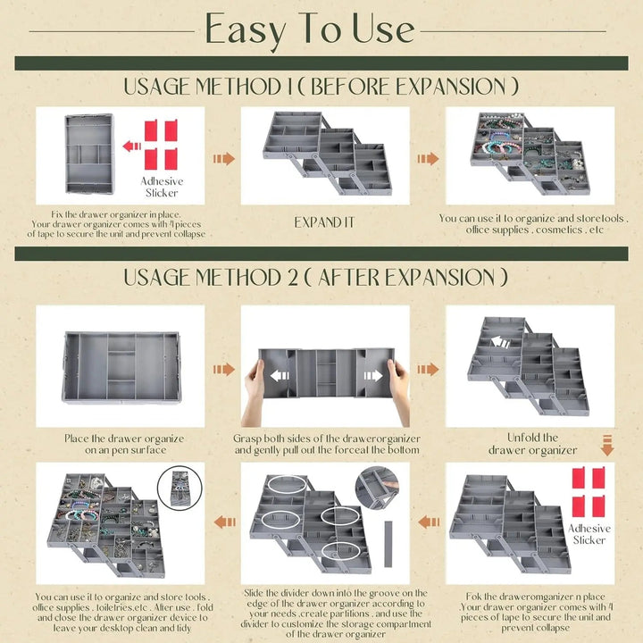 Stornfield | 3-tier Smart Drawer Organizer – Makes optimal use of storage space