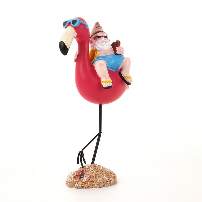 Stornfield | Relaxing Flamingo Garden Gnome Statue