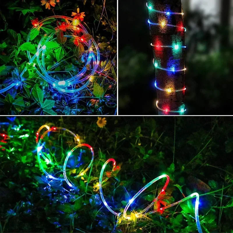 Stornfield | Solar LED String Lights - Waterproof Lights for Christmas, Garden, Lawn, Trees, Fence, and Path Decoration