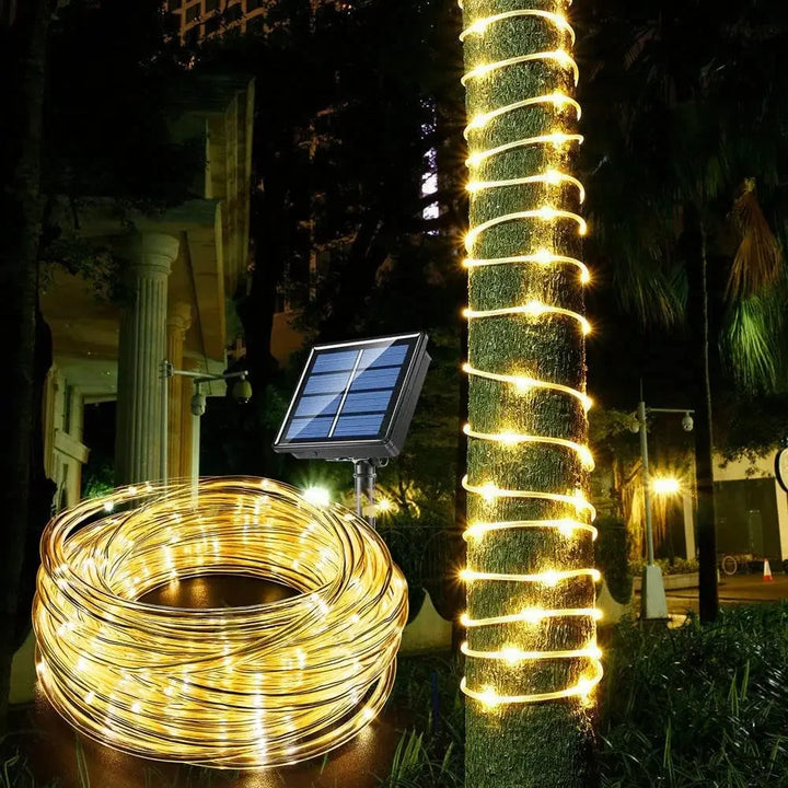 Stornfield | Solar LED String Lights - Waterproof Lights for Christmas, Garden, Lawn, Trees, Fence, and Path Decoration
