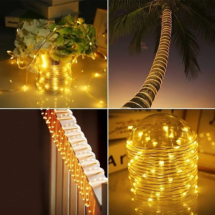 Stornfield | Solar LED String Lights - Waterproof Lights for Christmas, Garden, Lawn, Trees, Fence, and Path Decoration