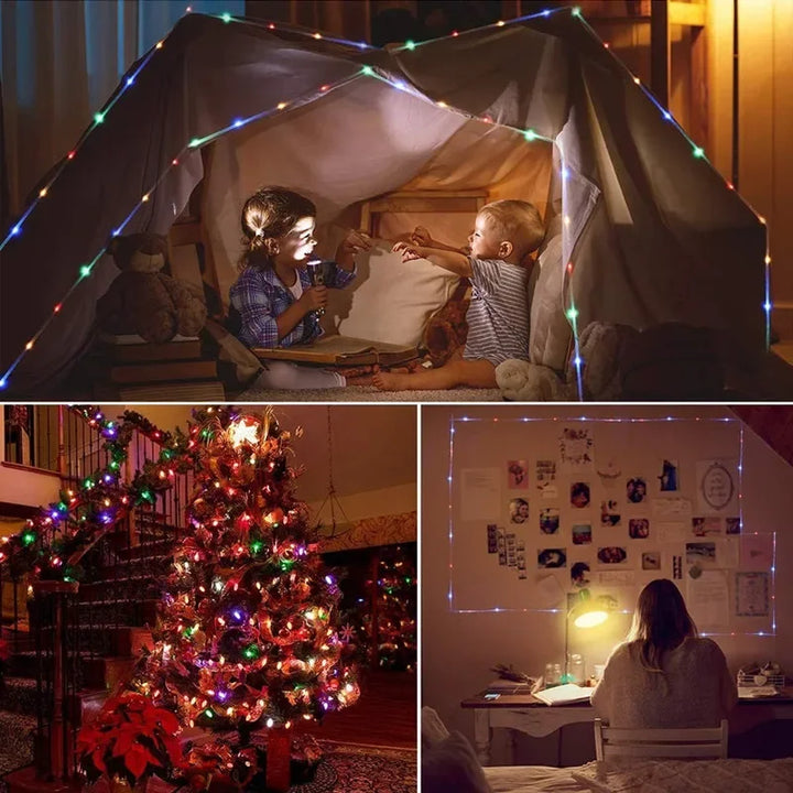 Stornfield | Solar LED String Lights - Waterproof Lights for Christmas, Garden, Lawn, Trees, Fence, and Path Decoration