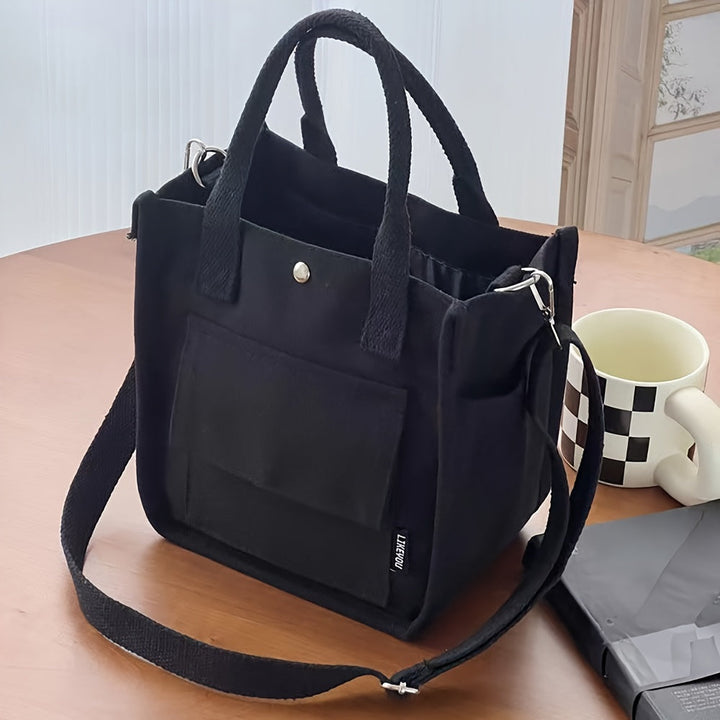 UrbanEase Canvas Slingbag – White shoulder bag with magnetic closure and adjustaStornfielde strap | Stornfield