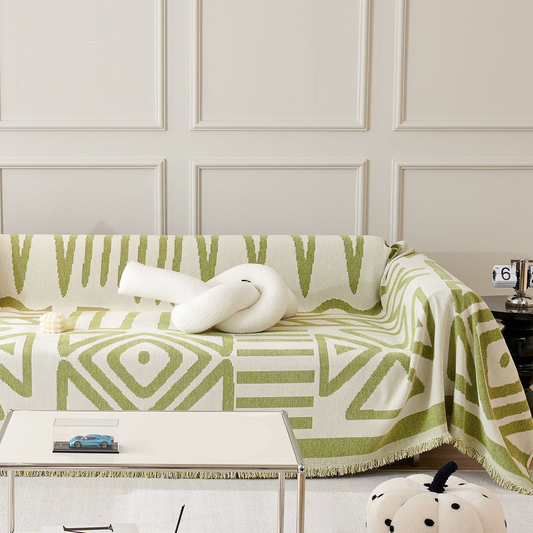 Geometric Boho Style Sofa Cover - Modern, Stylish & Durable Sofa Protection | Stornfield