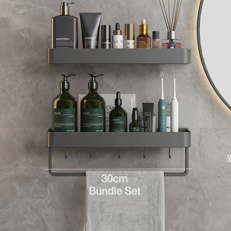 Stornfield | Contemporary and stylish grey bathroom shelving