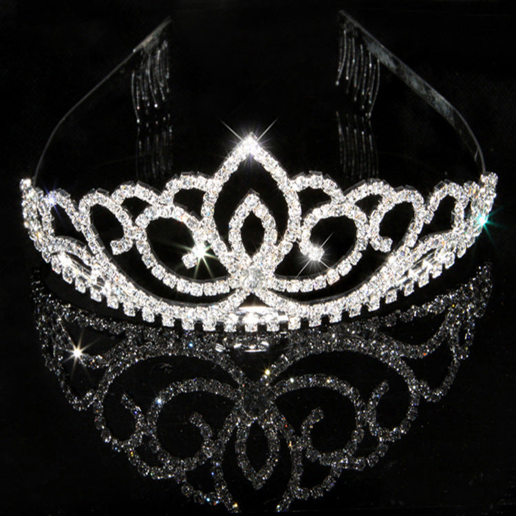 Ladies Elegant Rhinestone Tiara with Floral Design Stornfield
