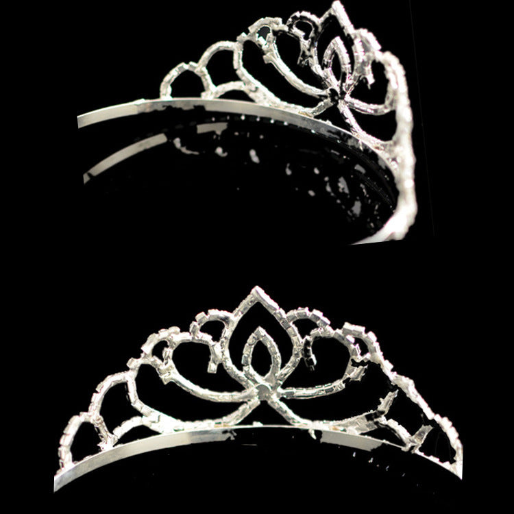 Ladies Elegant Rhinestone Tiara with Floral Design Stornfield