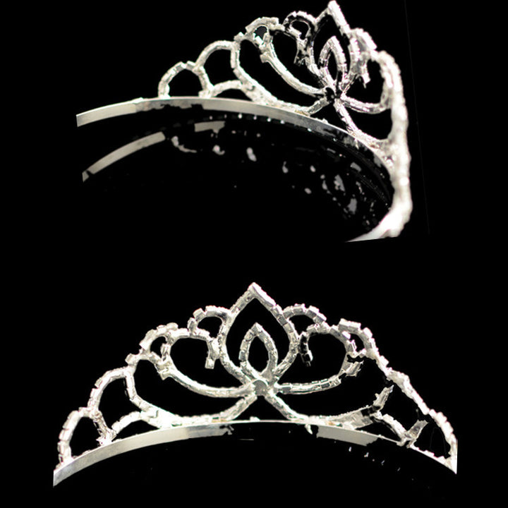 Ladies Elegant Rhinestone Tiara with Floral Design Stornfield