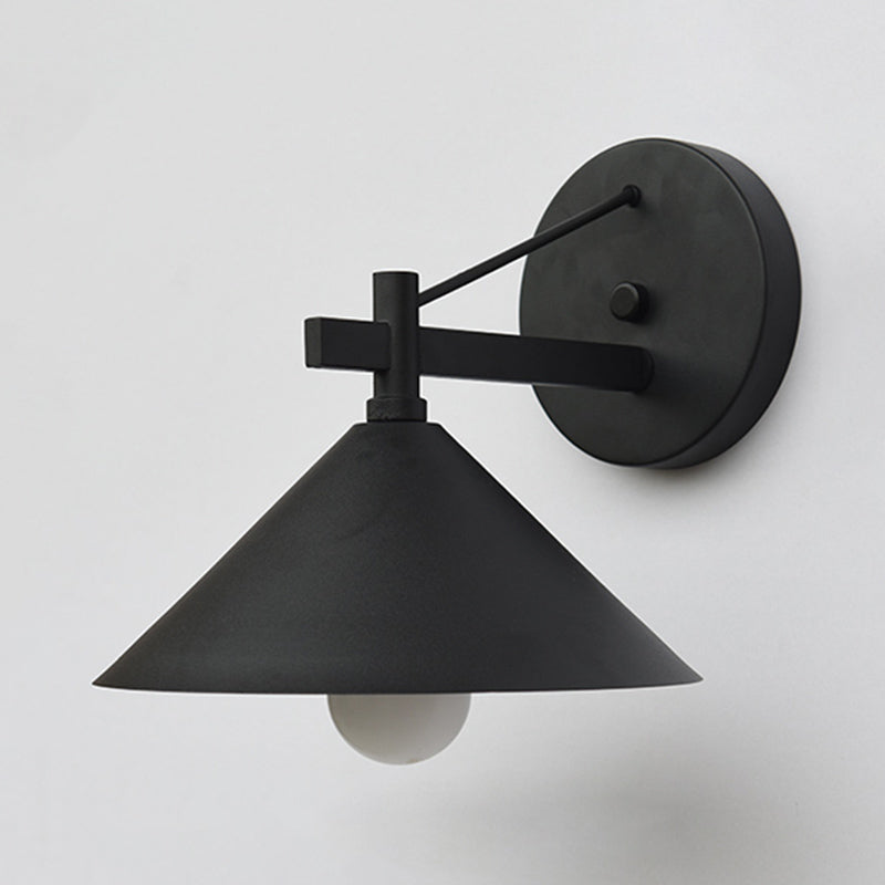 Stornfield | Vintage Cone Metal Wall Light 1 Light Outdoor Wall Light in Black/Antique Brass/Aged Silver