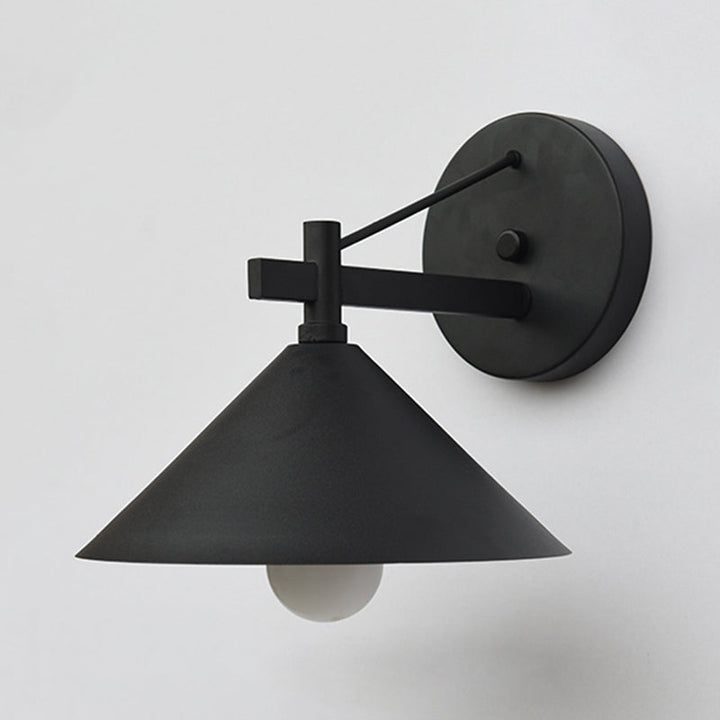 Stornfield | Vintage Cone Metal Wall Light 1 Light Outdoor Wall Light in Black/Antique Brass/Aged Silver