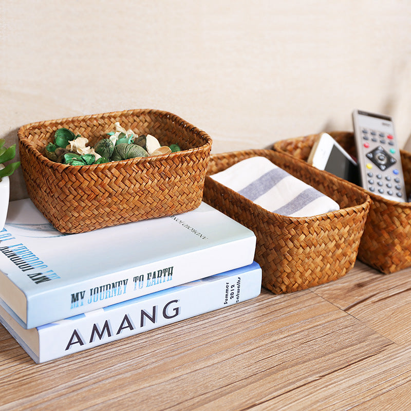 Unisex Rectangular Storage Basket made of Natural Material Stornfield