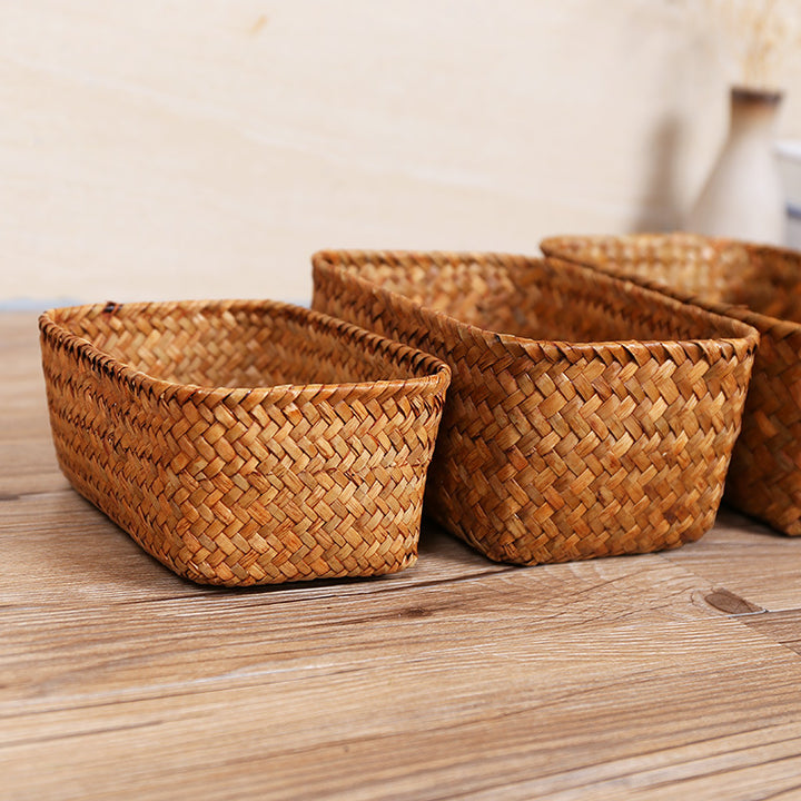 Unisex Rectangular Storage Basket made of Natural Material Stornfield