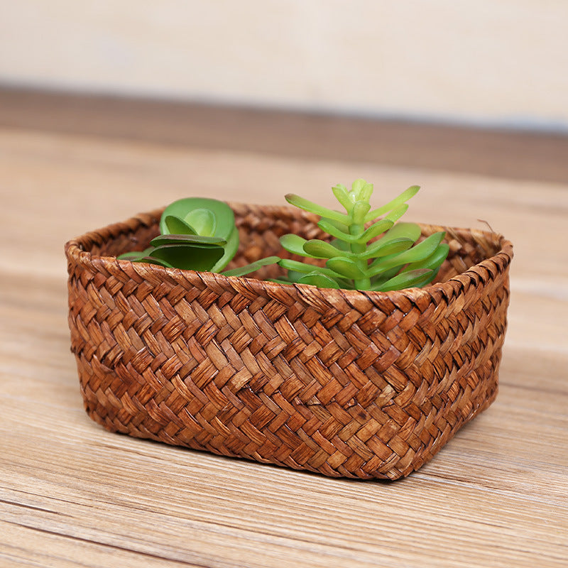 Unisex Rectangular Storage Basket made of Natural Material Stornfield