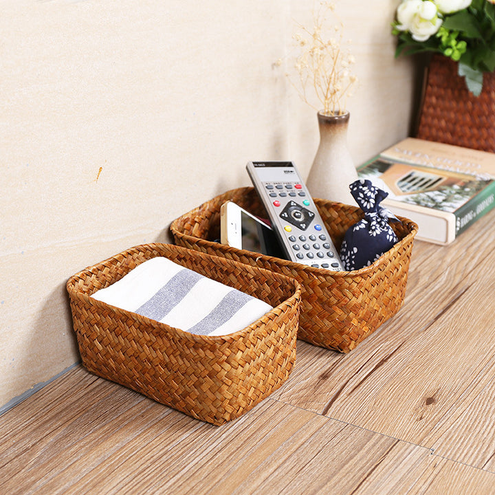 Unisex Rectangular Storage Basket made of Natural Material Stornfield