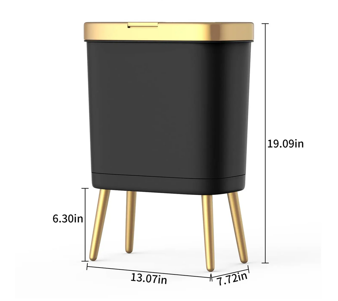 GoldenSlim Modern Trash Can with Lid Stornfield