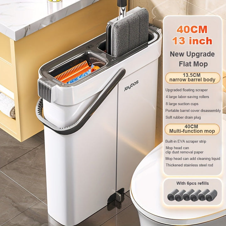 Flat mop set with bucket & wringing system | Stornfield