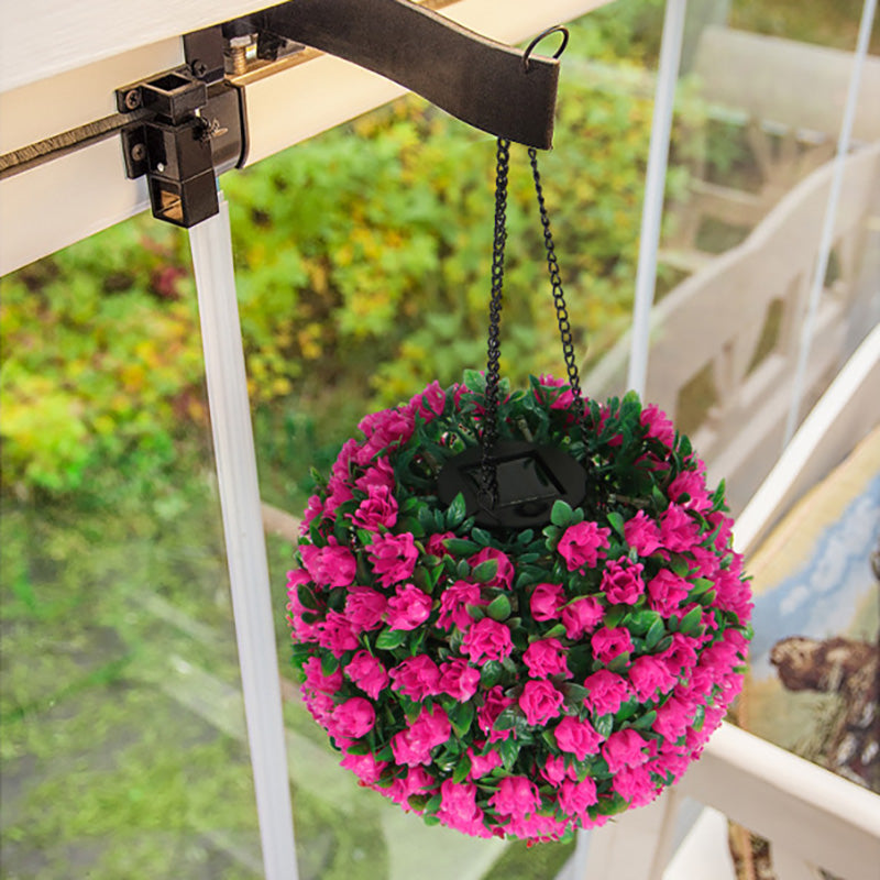 Contemporary Creative Waterproof Solar Flower Globe Plastic LED Outdoor Light For Garden | Stornfield