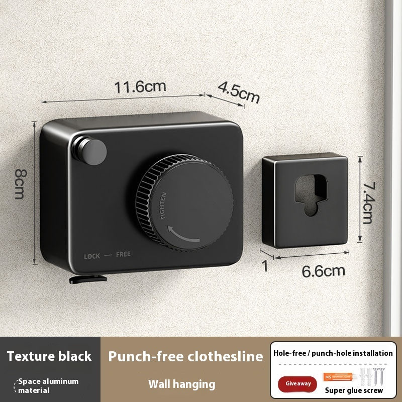 Telescopic stainless steel wall-mounted clothesline | Stornfield